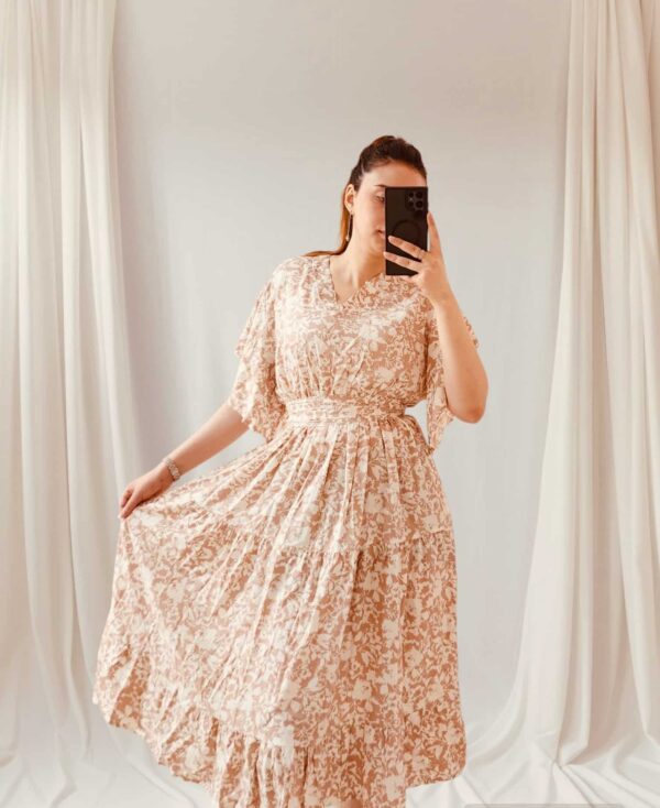 ⁦Robe à fleur midi⁩ - الصورة ⁦4⁩