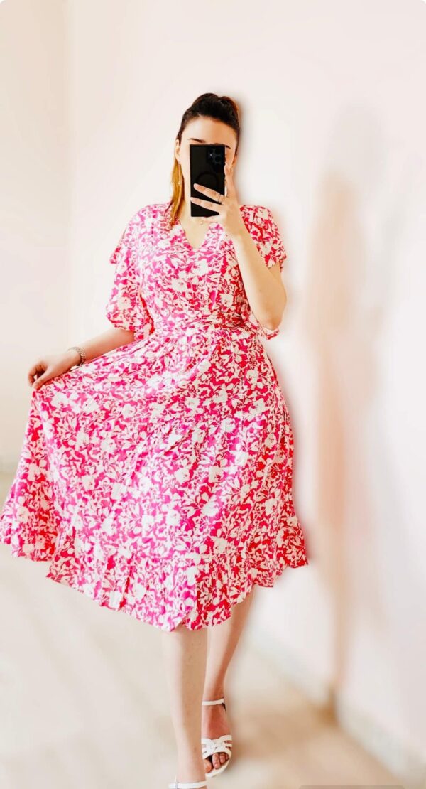 Robe à fleur midi
