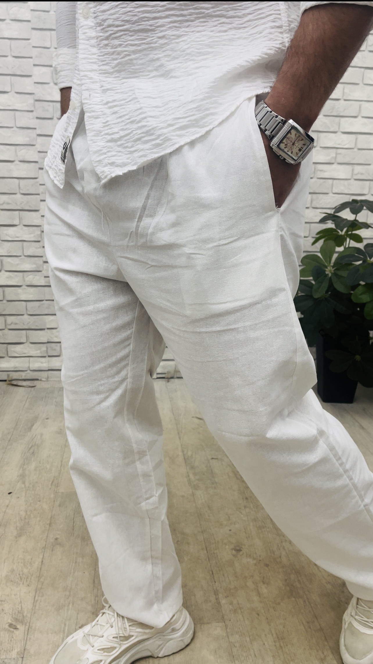 Pantalon emporio armani 100% Lin - الصورة 7