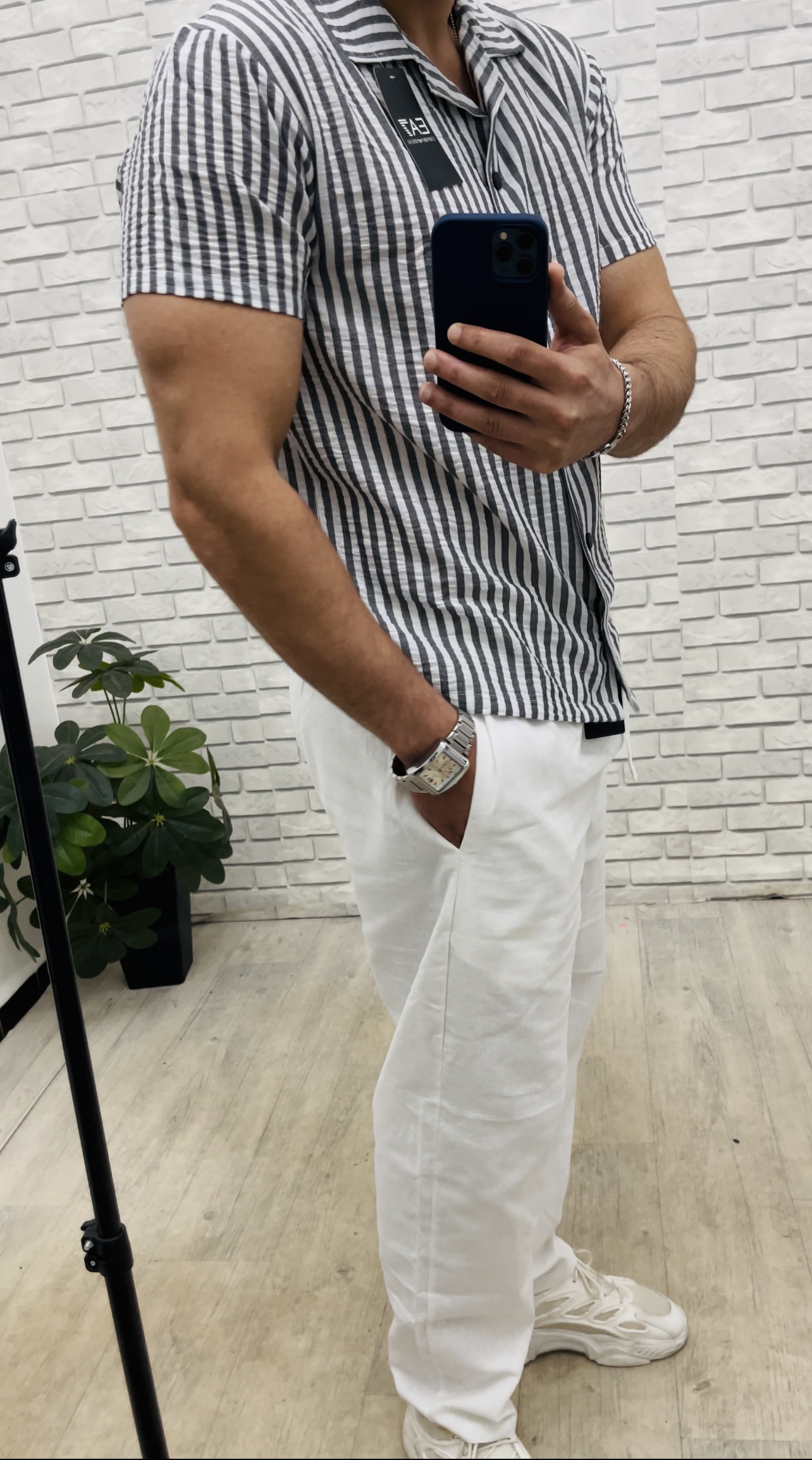 ensemble EA en lin a rayures - الصورة 4